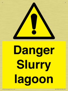 Danger Slurry lagoon